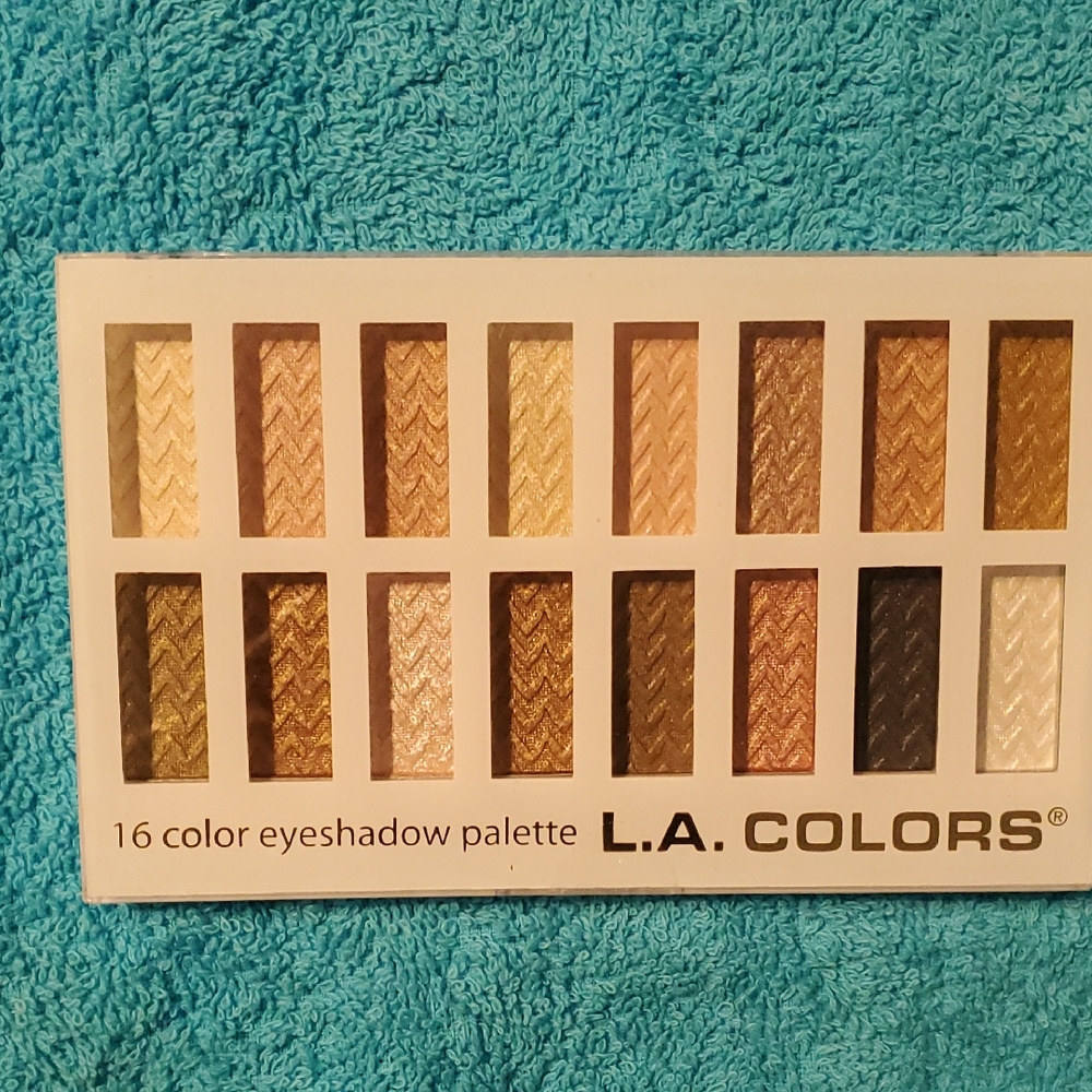 L.A. COLORS 16-Color Eyeshadow Palette - Gold & Neutral Tones